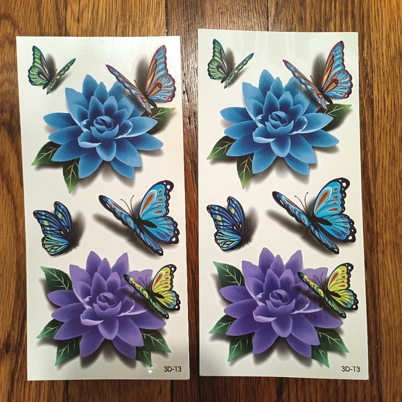 🦋🌸 3D Temporary Tattoos - Picture 1 of 2